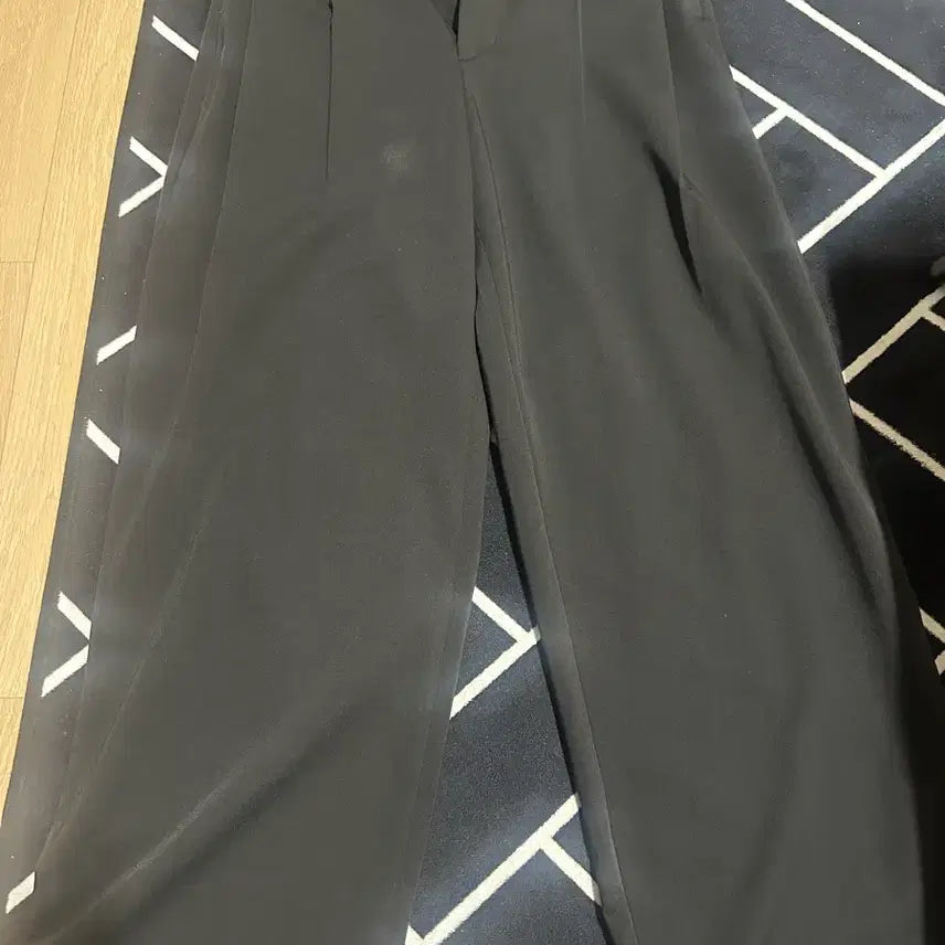 [BUNJANG] Signature Double-Tuck Wide Slacks Black M / 시그니처 더블턱 와이드 슬랙스 블랙 M