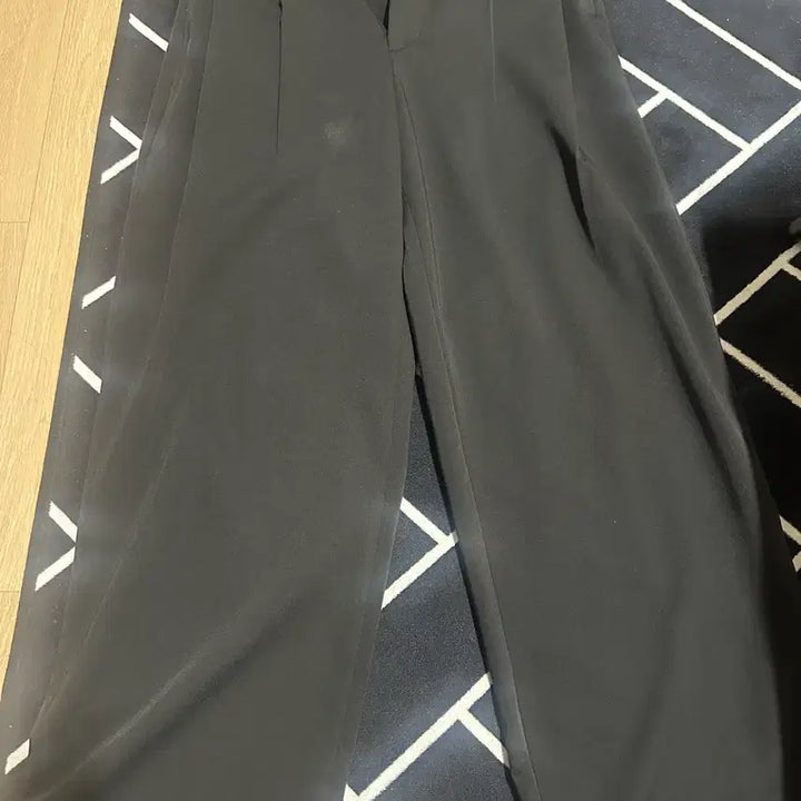 [BUNJANG] Signature Double-Tuck Wide Slacks Black M / 시그니처 더블턱 와이드 슬랙스 블랙 M