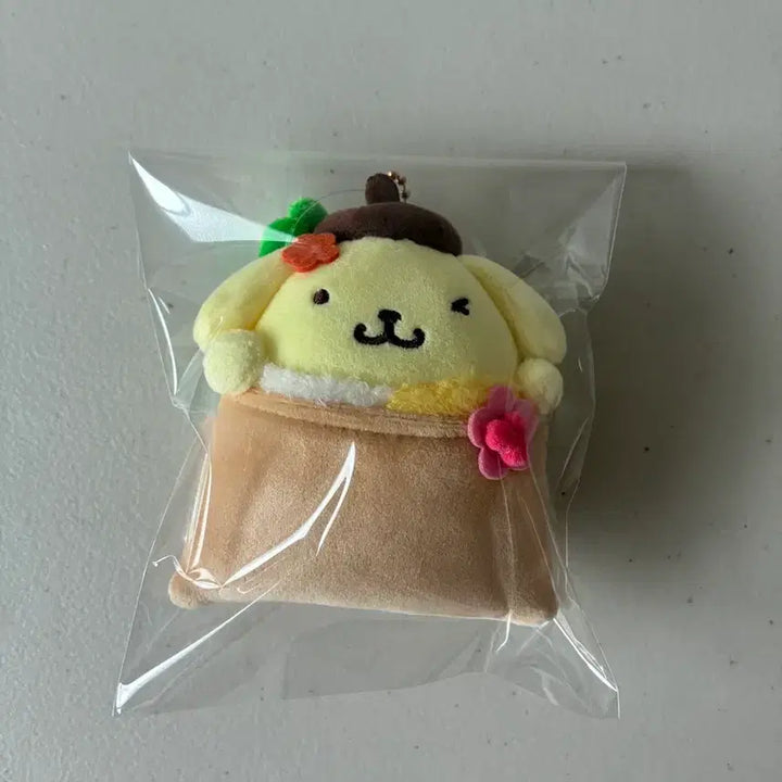 [BUNJANG] Sanrio Pompompurin "Munyoo Yubu Chobap" Keyring Plush / (정품)폼폼푸린 무뉴 유뷰초밥 키링인형