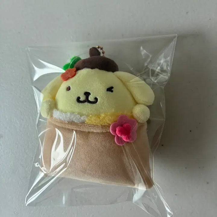 [BUNJANG] Sanrio Pompompurin "Munyoo Yubu Chobap" Keyring Plush / (정품)폼폼푸린 무뉴 유뷰초밥 키링인형