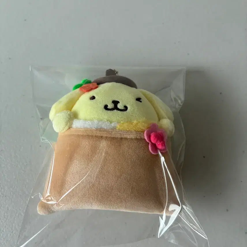 [BUNJANG] Sanrio Pompompurin "Munyoo Yubu Chobap" Keyring Plush / (정품)폼폼푸린 무뉴 유뷰초밥 키링인형