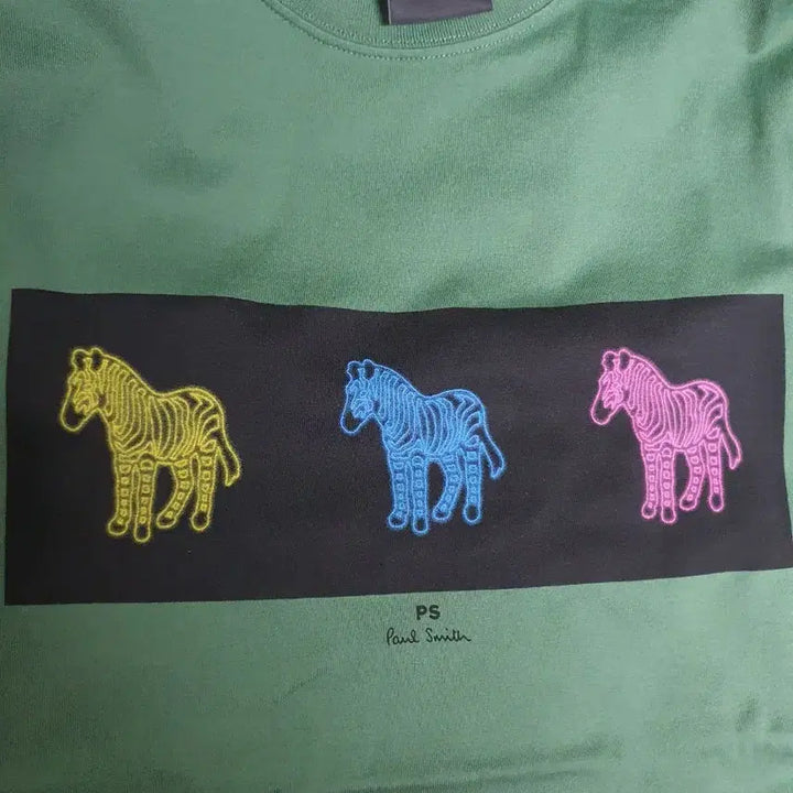 [BUNJANG] Paul Smith Green Zebra T-Shirt Medium / PS 폴스미스 그린 시마우마 반팔 티셔츠 M 95