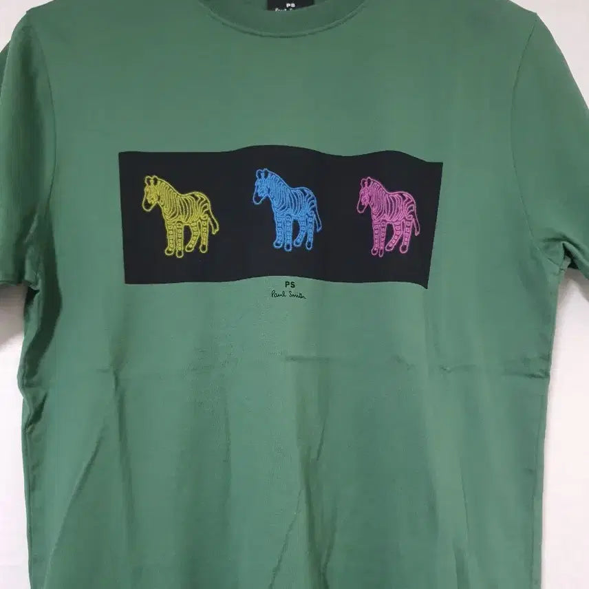 [BUNJANG] Paul Smith Green Zebra T-Shirt Medium / PS 폴스미스 그린 시마우마 반팔 티셔츠 M 95