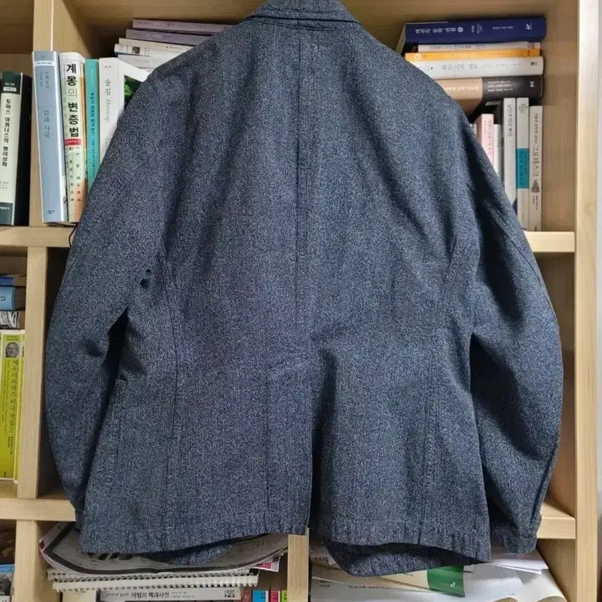 [BUNJANG] RRL Indigo Salt &amp; Pepper Chambray 3-Button Tailored Work Jacket / 더블알엘 인디고 솔트앤페퍼 샴브레이 3버튼 테일러드 워크자켓
