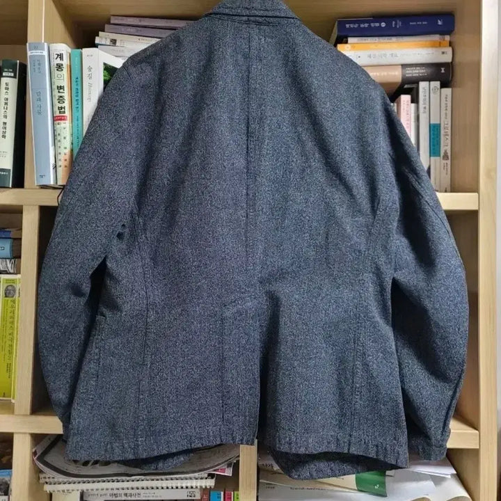 [BUNJANG] RRL Indigo Salt &amp; Pepper Chambray 3-Button Tailored Work Jacket / 더블알엘 인디고 솔트앤페퍼 샴브레이 3버튼 테일러드 워크자켓