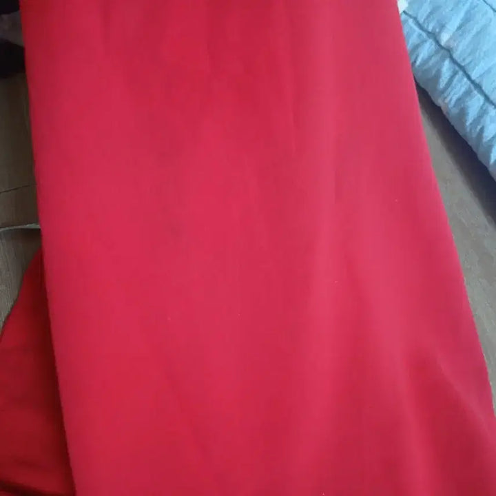 [BUNJANG] Red Wide Banding Pants / 레드 와이드 밴딩 팬츠