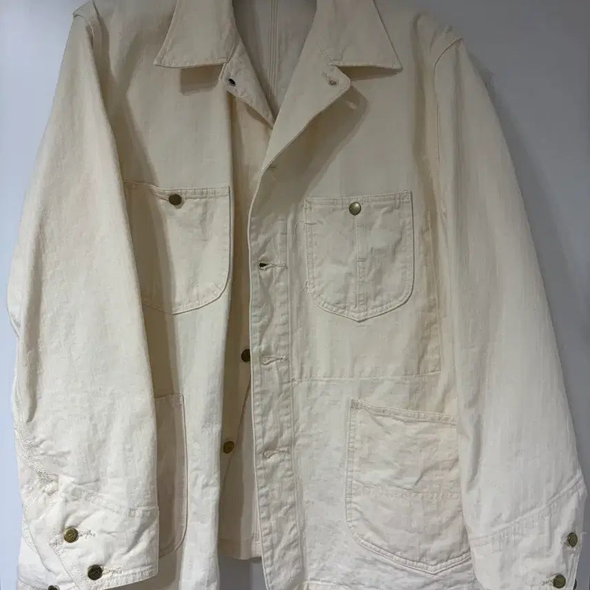 [BUNJANG] Braizland Chore Coat HBT White / 브라이슬랜드 초어코트 HBT White 44size