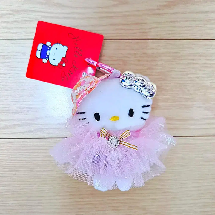 [BUNJANG] Hello Kitty Lace Tutu Doll Keychain (White/Pink) / 헬로키티 레이스 튜튜 인형 키링 (화이트/핑크) 팝니다~