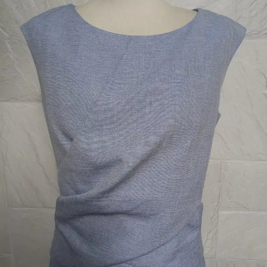 [BUNJANG] ME.SENSE Draping Dress Sky Blue / ME.SENSE 드레이핑 원피스