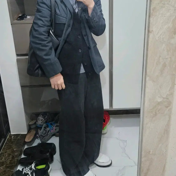 [BUNJANG] Outstanding 30s Mole Cloth Sack Coat Jacket / 아웃스탠딩 자켓 30s MOLE CLOTH SACK COAT