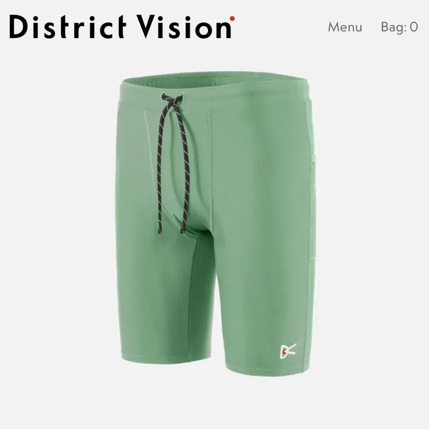 [BUNJANG] District Vision 9-inch Running Tights Mint XL / 디스트릭트 비전 9인치  러닝 타이즈 민트 XL (새상품 )