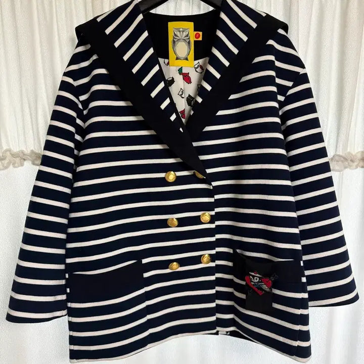 [BUNJANG] Lucky Chouette Navy Stripe Jacket / 럭키슈에뜨 자켓