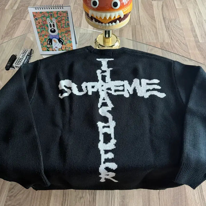 [BUNJANG] Supreme x Thrasher Sweater Black XL / 슈프림 x 트레셔 스웨터 블랙 XL