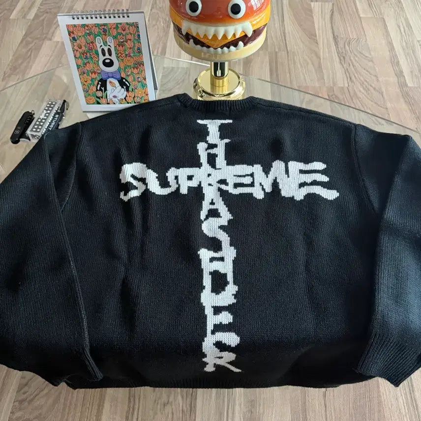 [BUNJANG] Supreme x Thrasher Sweater Black XL / 슈프림 x 트레셔 스웨터 블랙 XL