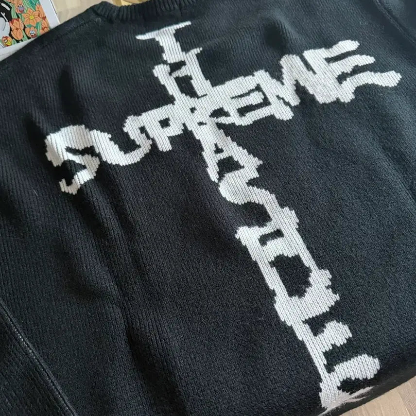 [BUNJANG] Supreme x Thrasher Sweater Black XL / 슈프림 x 트레셔 스웨터 블랙 XL