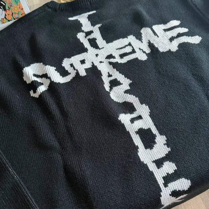 [BUNJANG] Supreme x Thrasher Sweater Black XL / 슈프림 x 트레셔 스웨터 블랙 XL