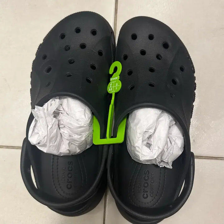 [SOLD OUT] 크록스 바야 플랫폼 클로그 블랙 250