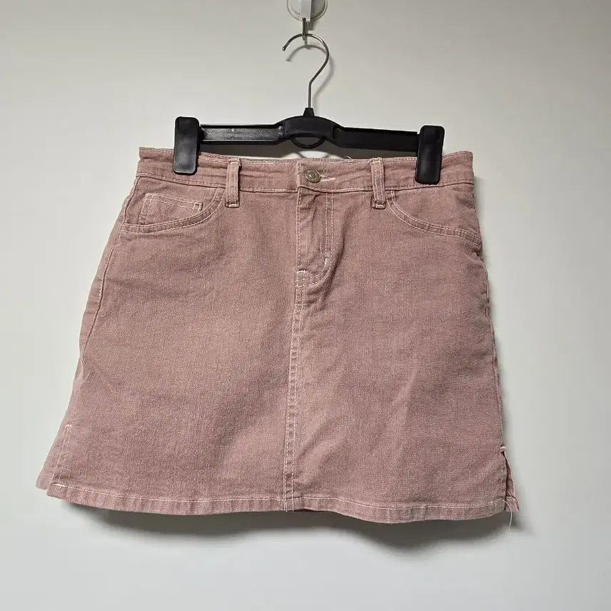 [BUNJANG] Pink Denim Mini Skirt / 핑크 데님 미니스커트
