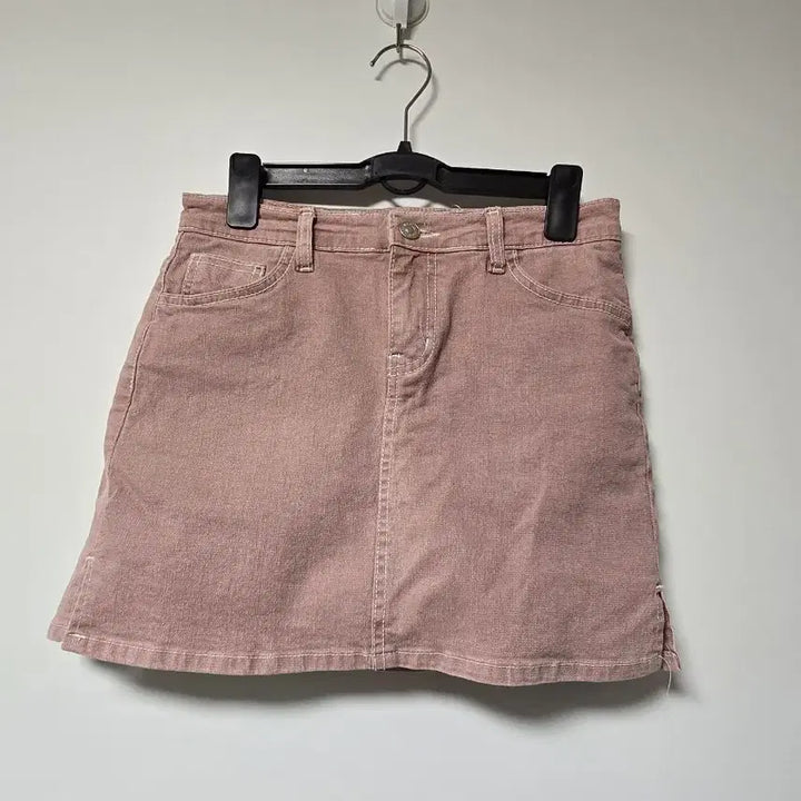 [BUNJANG] Pink Denim Mini Skirt / 핑크 데님 미니스커트
