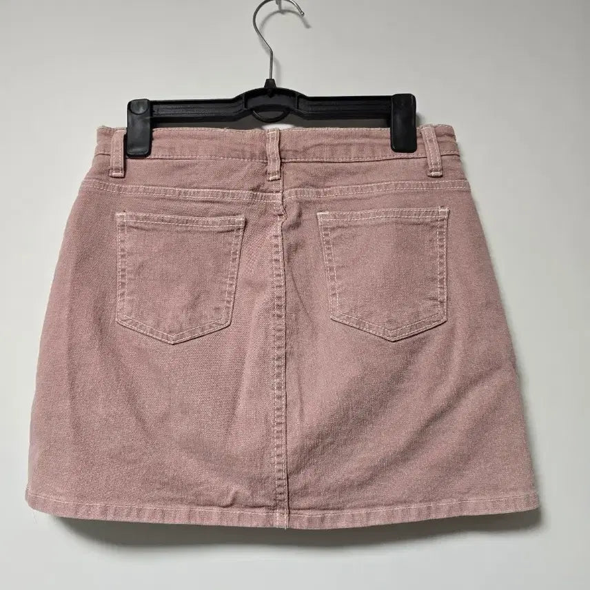 [BUNJANG] Pink Denim Mini Skirt / 핑크 데님 미니스커트