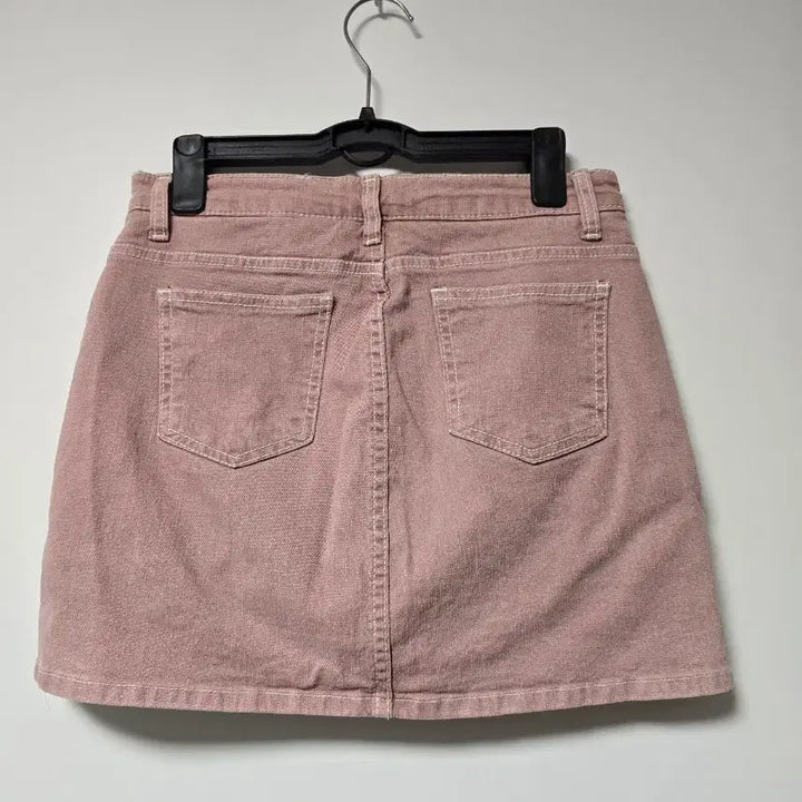 [BUNJANG] Pink Denim Mini Skirt / 핑크 데님 미니스커트