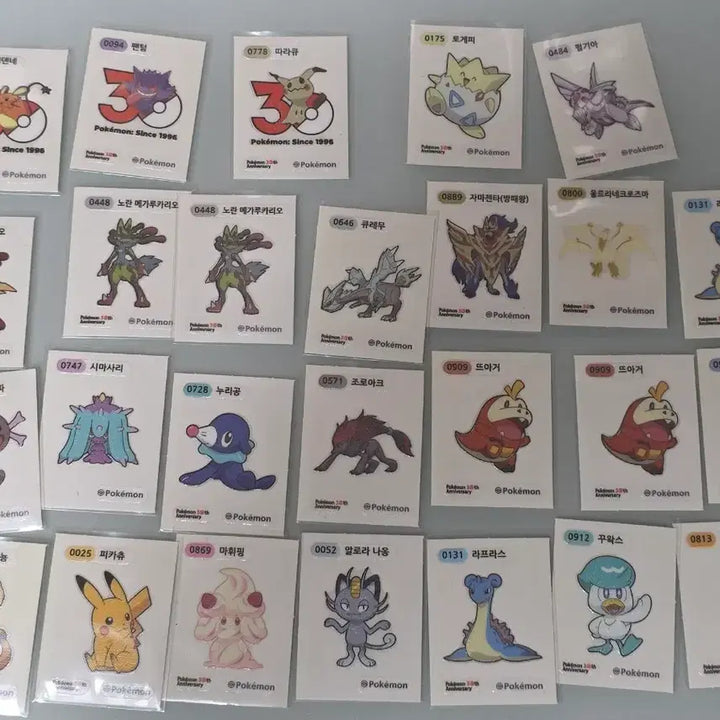 [BUNJANG] Pokemon 30th Anniversary Sticker Collection / 포켓몬스터 30주년 띠뿌씰 띠부씰