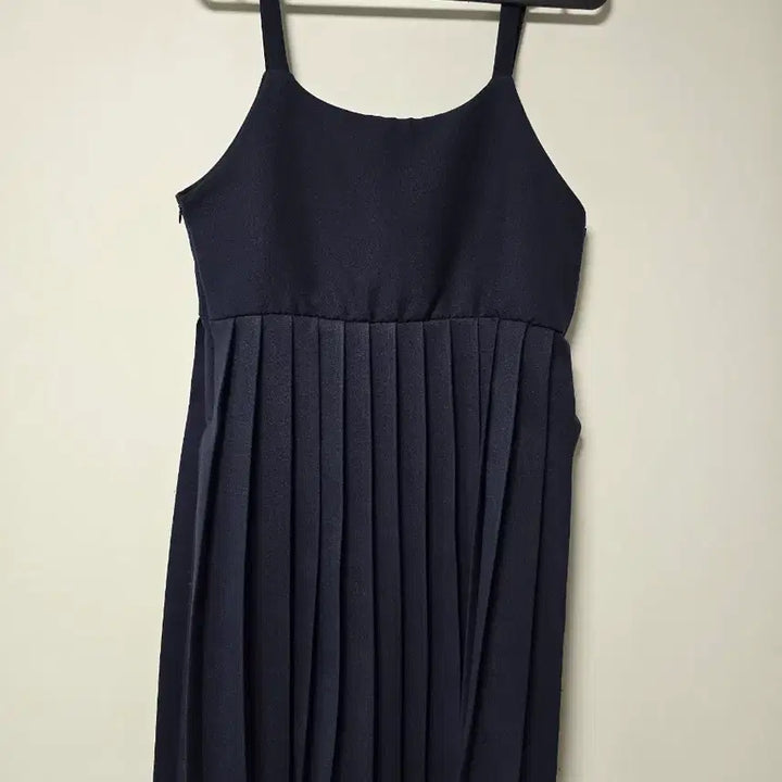 [BUNJANG] Navy Pleated Mini Dress / 네이비 플리츠 미니 원피스