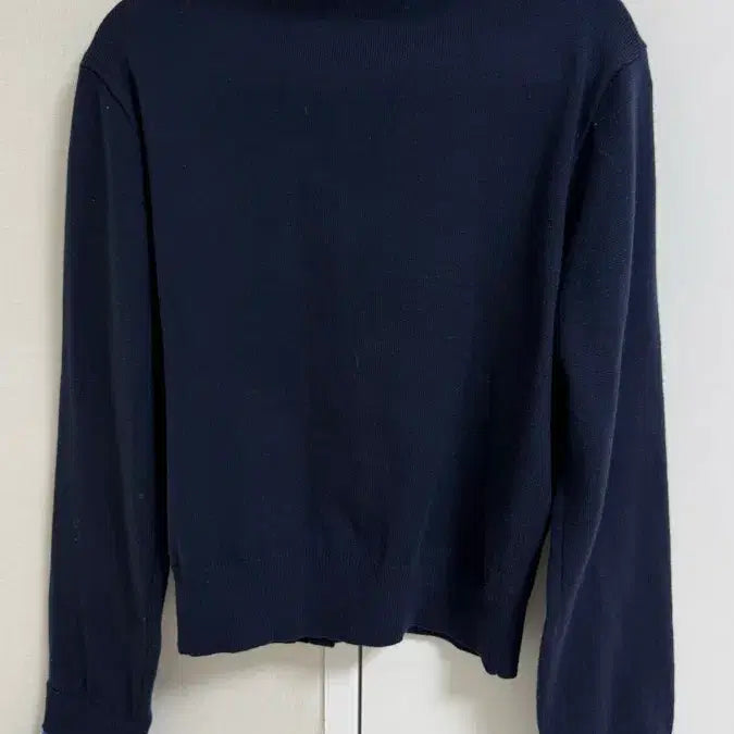 [BUNJANG] Navy Collar Shirt-Style Knit Cardigan / (새상품) 네이비 카라 셔츠형 니트 가디건