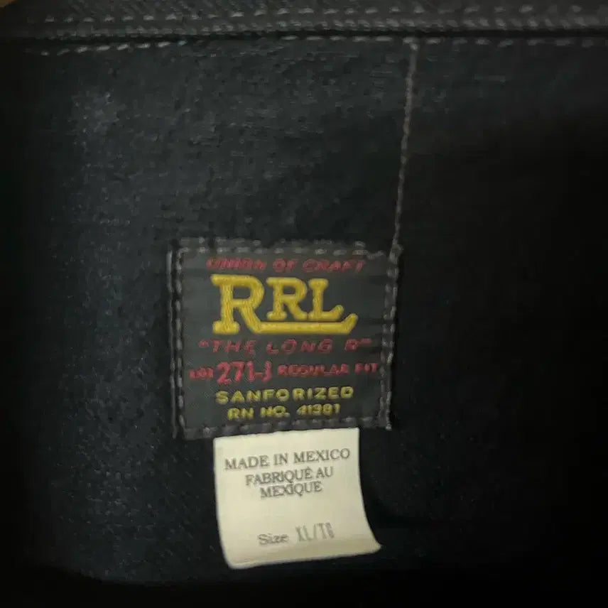[BUNJANG] RRL Lot 271 Black Denim Jacket XL / RRL 더블알엘 lot271 (xl) 멕시코생산