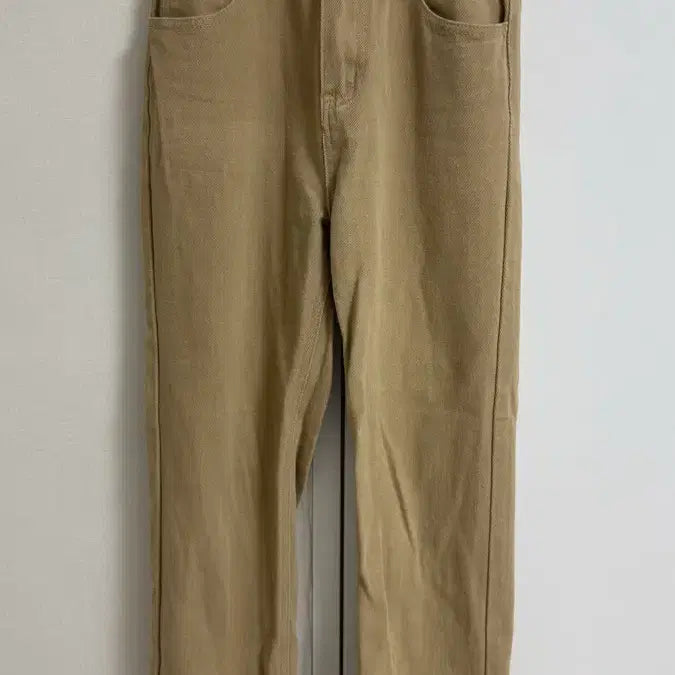[BUNJANG] DEEP Cotton Straight Fit Pants Beige / 베이지색 면바지 일자핏 데님팬츠