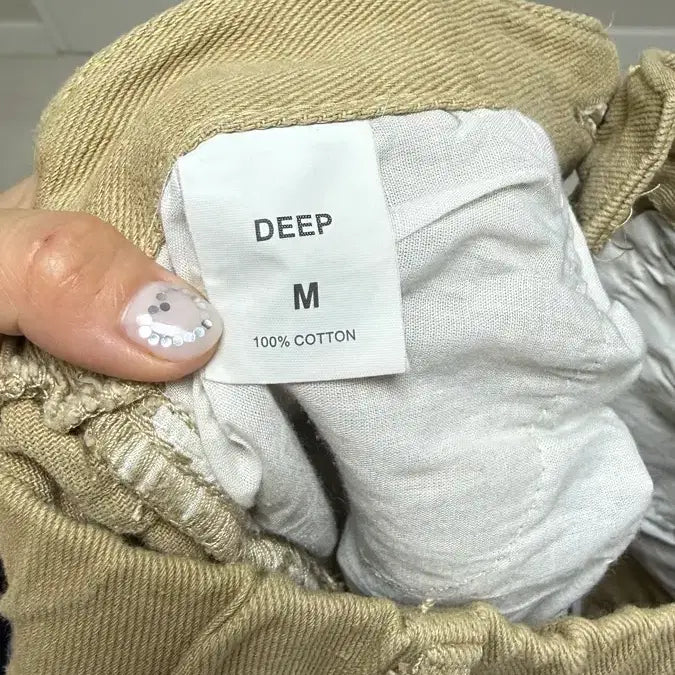 [BUNJANG] DEEP Cotton Straight Fit Pants Beige / 베이지색 면바지 일자핏 데님팬츠