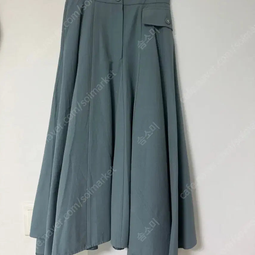 [BUNJANG] OBJET Pocket Midi Skirt - Sky Blue / 오브제 포켓 스커트 가격내림