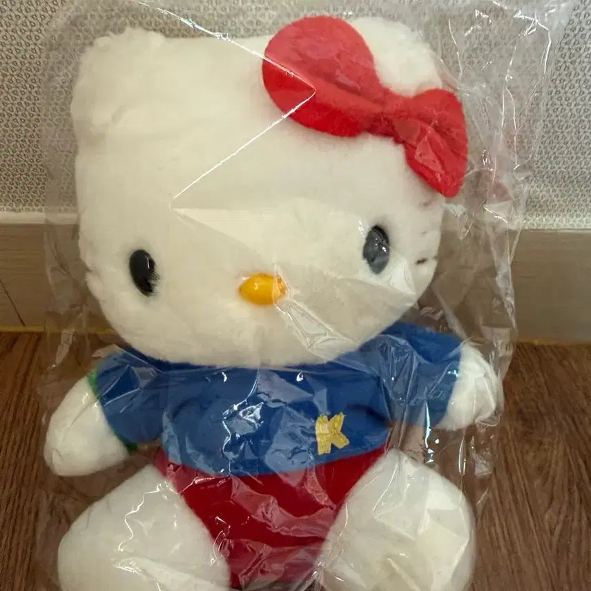 [BUNJANG] Vintage Hello Kitty Doll Blue Overalls / 고전 키티 인형