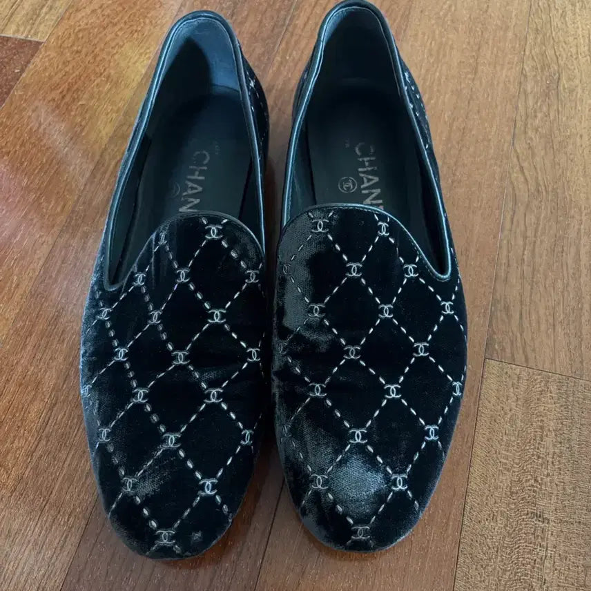 [BUNJANG] Chanel Vintage Velvet Flats / 샤넬 빈티지 플랫