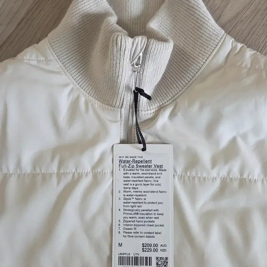 [BUNJANG] Lululemon Water Repellent Full-Zip Sweater Vest M / [새상품] 룰루레몬 워터 리펠런트 풀집 스웨터 베스트 M