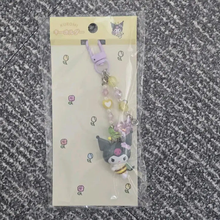 [BUNJANG] Sanrio Authentic Kuromi Bee Charm / 산리오 정품) 꿀벌시리즈 쿠로미 꿀벌키링