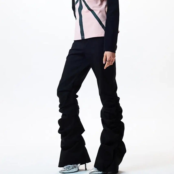 [BUNJANG] Love Is True Shirring Long Pants Black M Size / 택O새상품) 러브이즈트루 셔링 팬츠 M사이즈 블랙 롱바지 무료배송