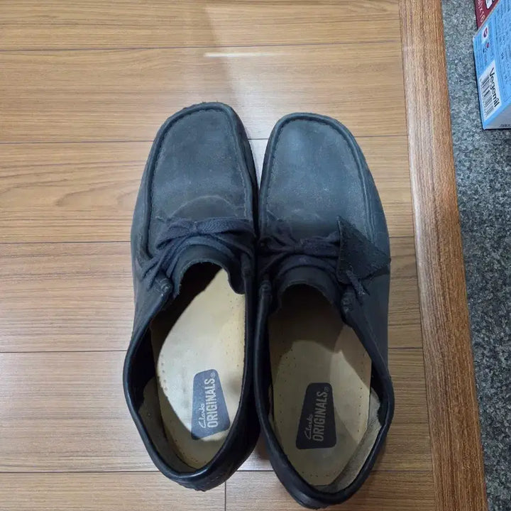 [BUNJANG] Clarks Wallabee Black Leather Shoes 255 / 클락스 왈라비 블랙 레더 슈즈 255