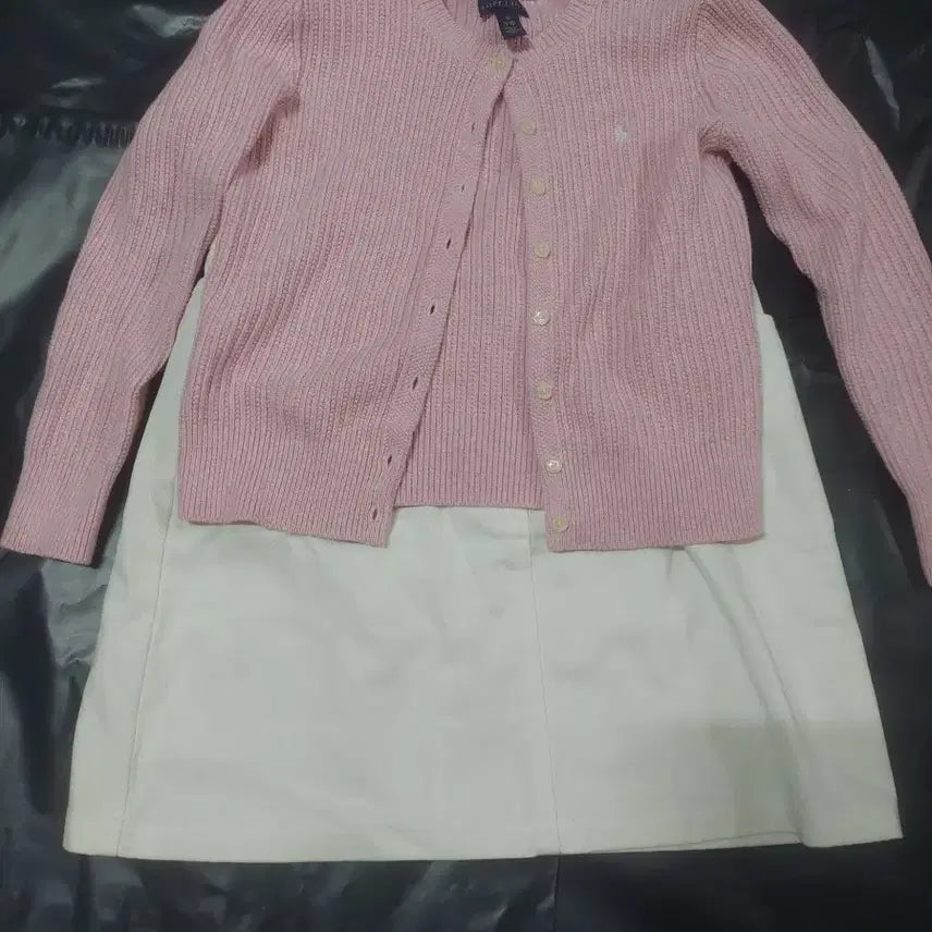 [BUNJANG] Polo Baby Pink Cardigan / 폴로 베이비핑트 가디건