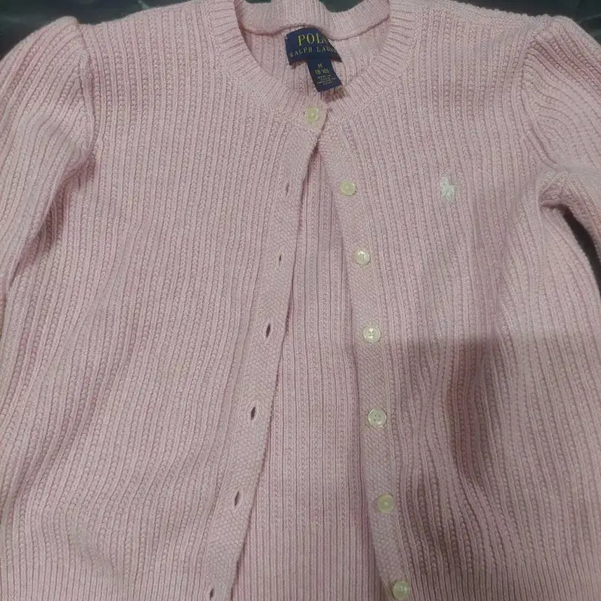 [BUNJANG] Polo Baby Pink Cardigan / 폴로 베이비핑트 가디건