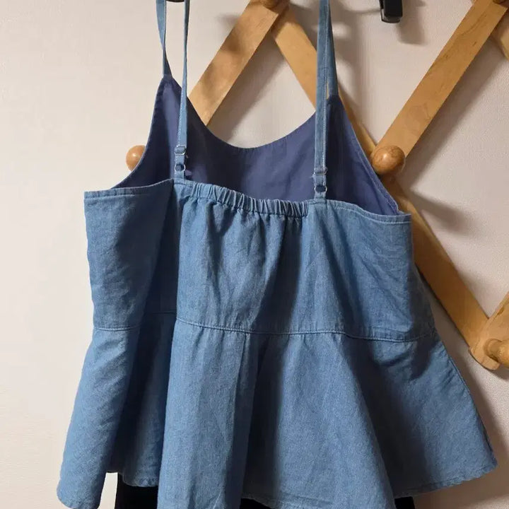 [BUNJANG] Smocking Blouse, Blue Bustier, Mini Skirt, 55 / 스모킹블라우스 청뷔스티에 원피스 밴딩치마 55