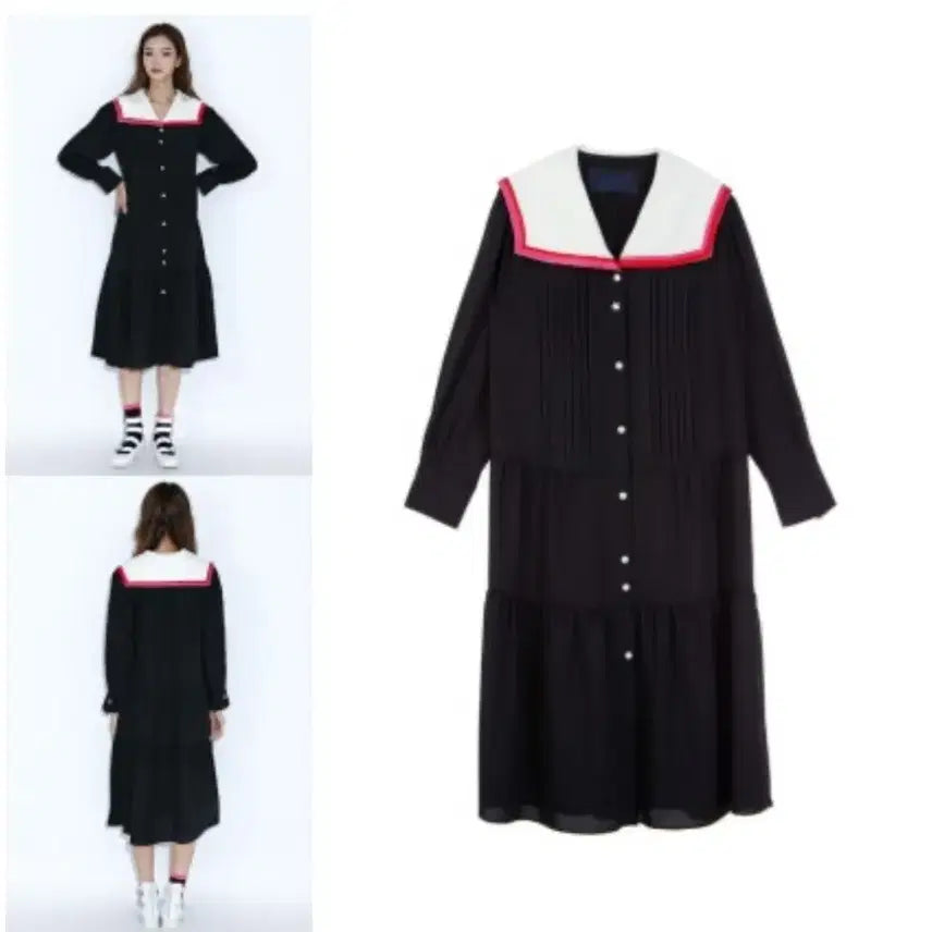 [BUNJANG] Lucky Chouette Sailor Long Dress / 럭키슈에뜨 세일러 롱 원피스