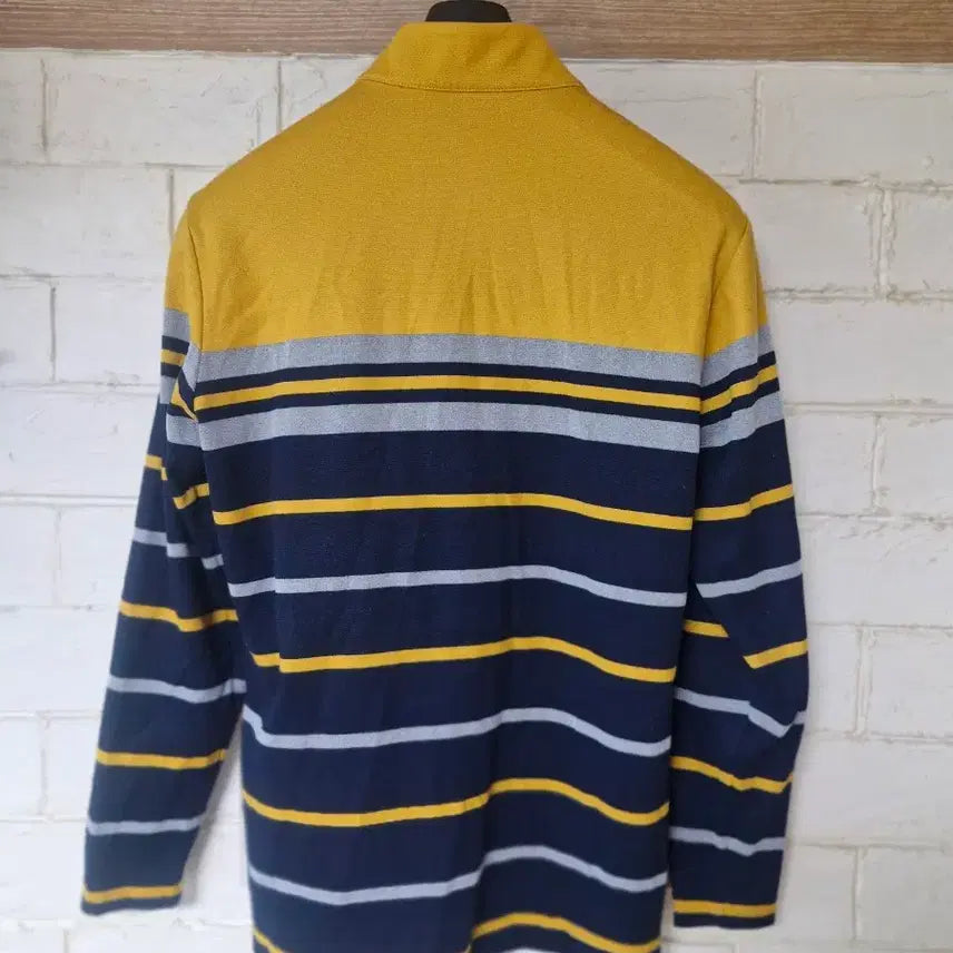 [BUNJANG] GREENJOY Stripe Long Sleeve T-Shirt Yellow / GREENJOY 스트라이프 긴팔 티셔츠 옐로우
