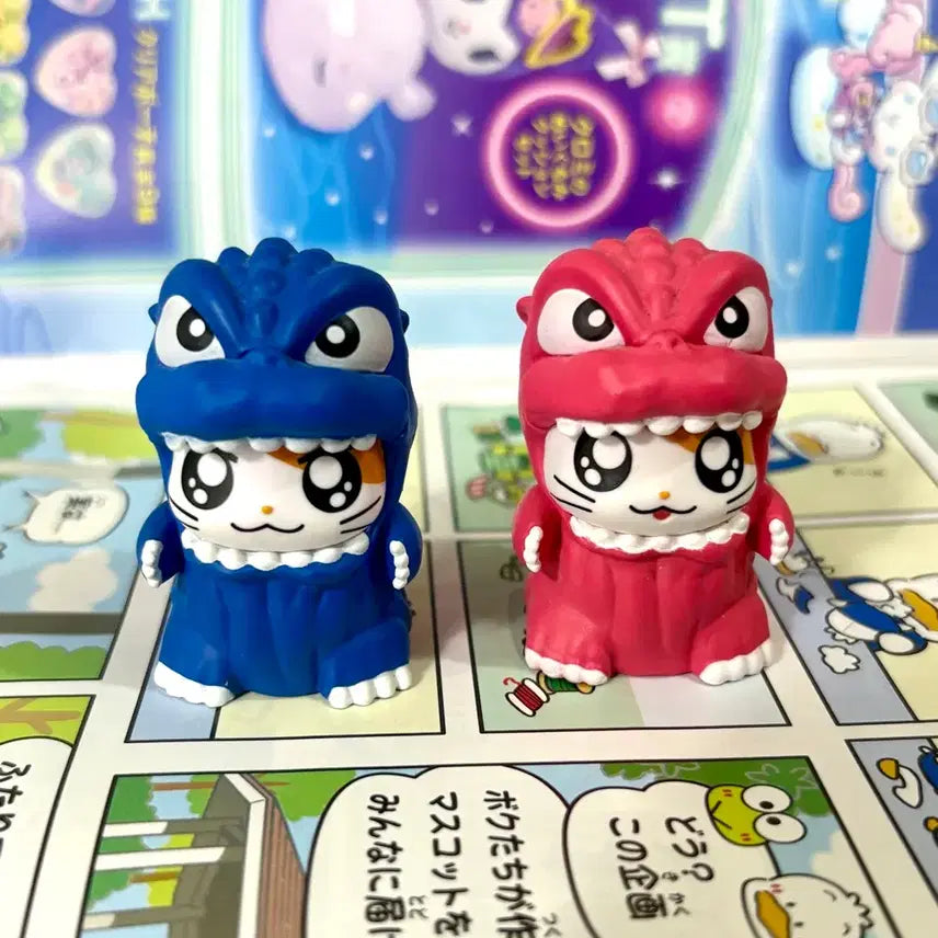[BUNJANG] Godzilla Hamtaro Figure Set (2 Types) / 고질라 햄토리 피규어 2종 일괄
