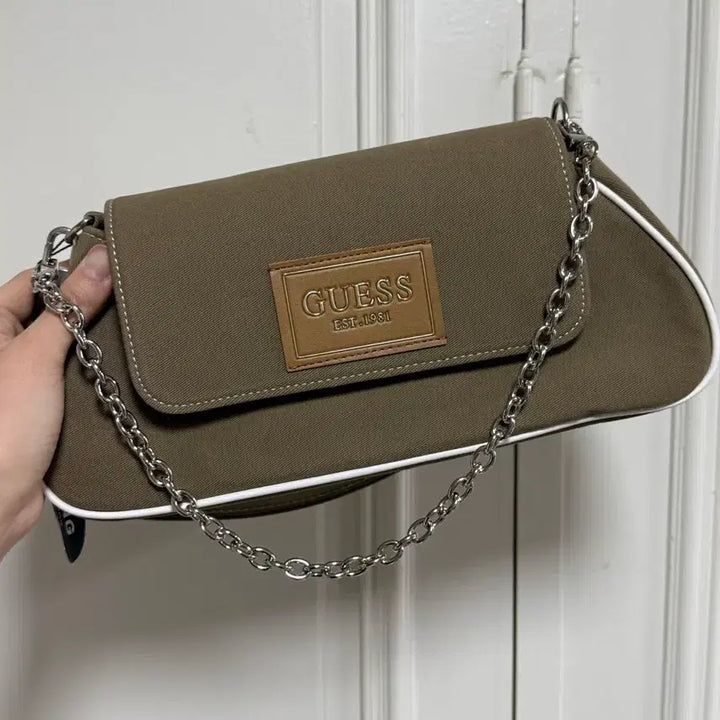 [BUNJANG] Guess Brown Upcycled Shoulder/Cross Bag / 캘리즈 게스 브라운 업사이클링백