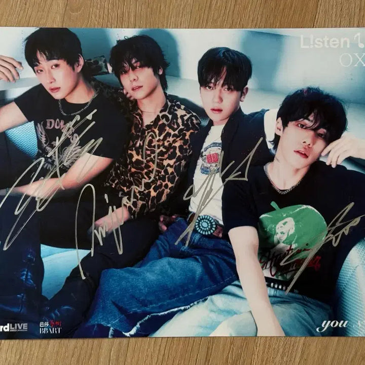 [BUNJANG] OMEGA X Shanghai Listening Party Autographed Poster / 오엑스엔(오메가엑스) 상하이 리스닝파티 친필싸인 포스터