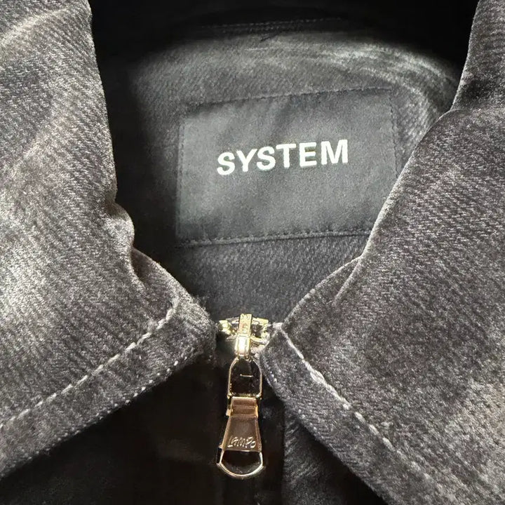[BUNJANG] System Homme 25FW Velvet Flocking Denim Blouson Jacket Dark Grey / 시스템옴므 25fw 벨벳 플로킹 데님 블루종 자켓 다크그레이 105