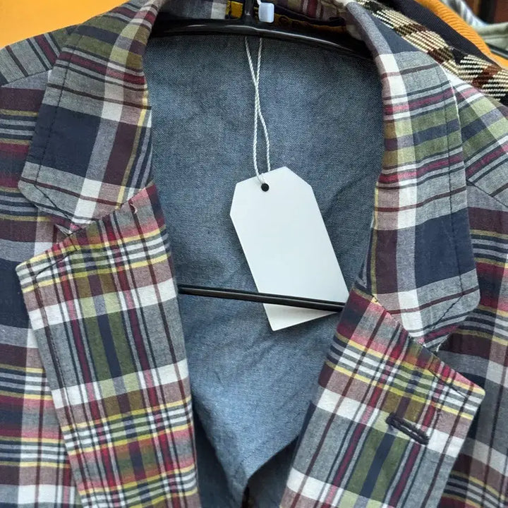 [BUNJANG] Polo Madras Check Jacket Blazer (L) / [신품급/L/100] 폴로 마드라스 체크 자켓 셔츠 블레이저