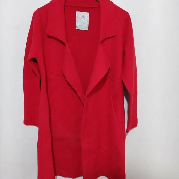 [BUNJANG] Red Long Cardigan Coat / 빨간색 롱 가디건 코트