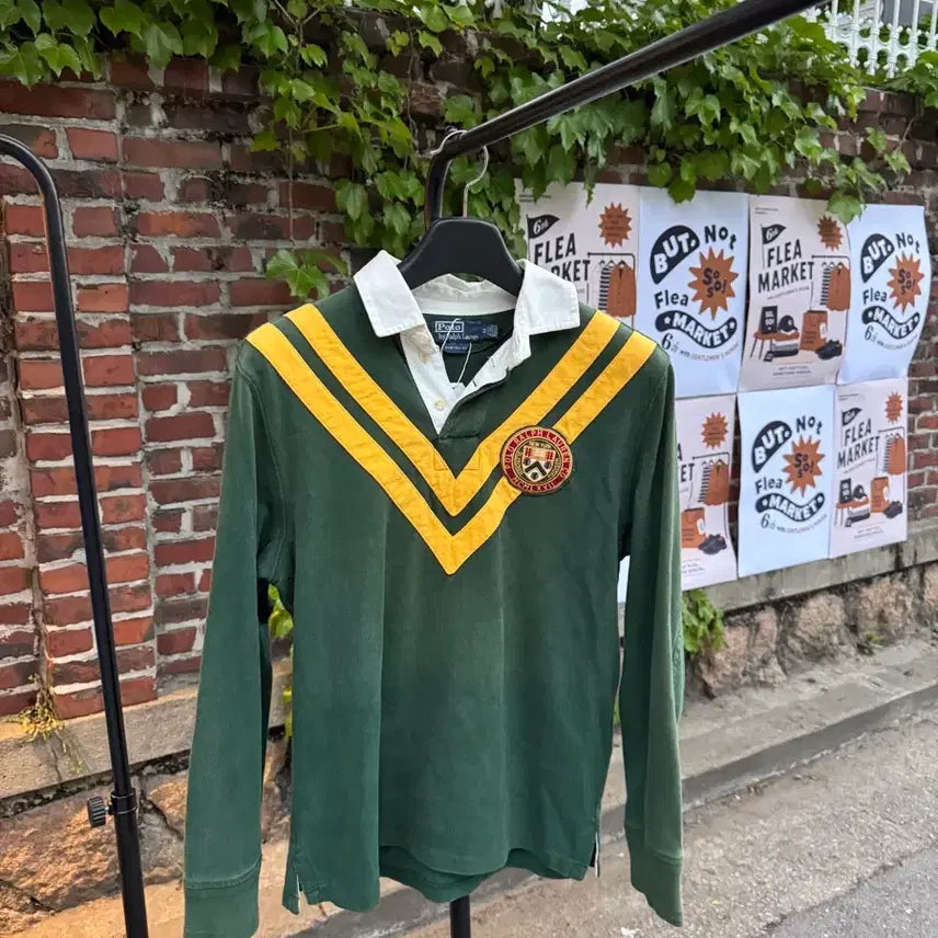 [BUNJANG] Polo Ralph Lauren Rugby Shirt Green/Yellow / [깨끗/95] 폴로 랄프로렌 럭비티 그린/옐로우